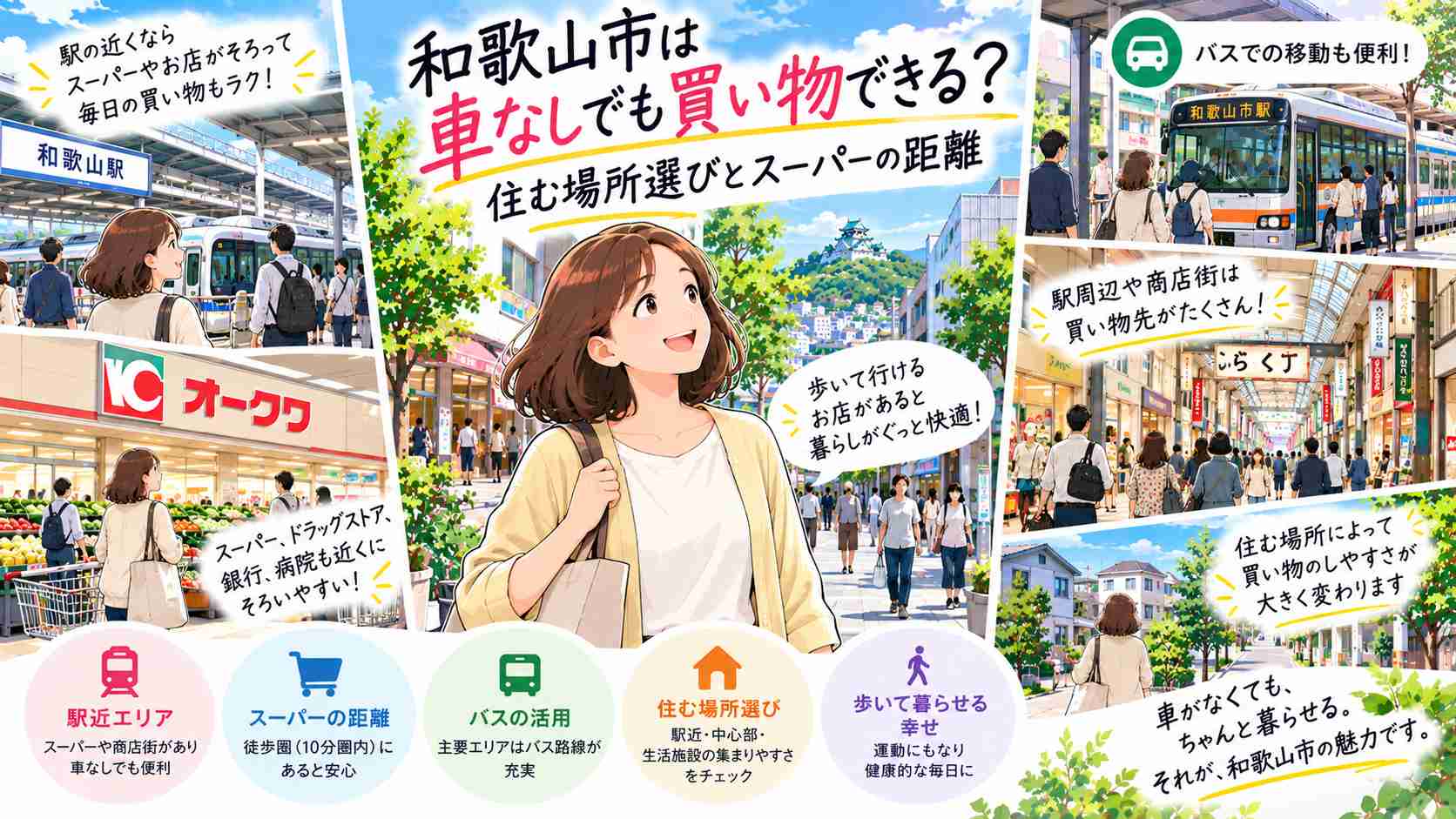 第４回：和歌山市は車なしでも買い物できる？住む場所選びとスーパーの距離